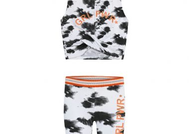 Παιδικό σετ 2 τεμάχια tie dye με τύπωμα για κορίτσι | ΜΑΥΡΟ - Energiers - 